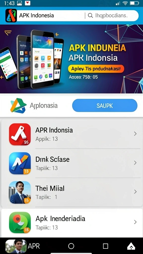 f32 - Tampilan awal aplikasi dengan antarmuka yang menarik.